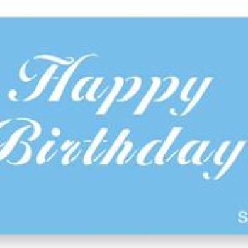 Schablone - Happy Birthday